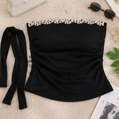 Luxe Crystal Edge Strapless Corset Top