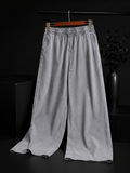 Title:
Women’s Premium Grey Wide Leg Denim Palazzo Jeans | Elastic Waist Drawstring | High Waist Relaxed Fit | Casual Loose Pants
