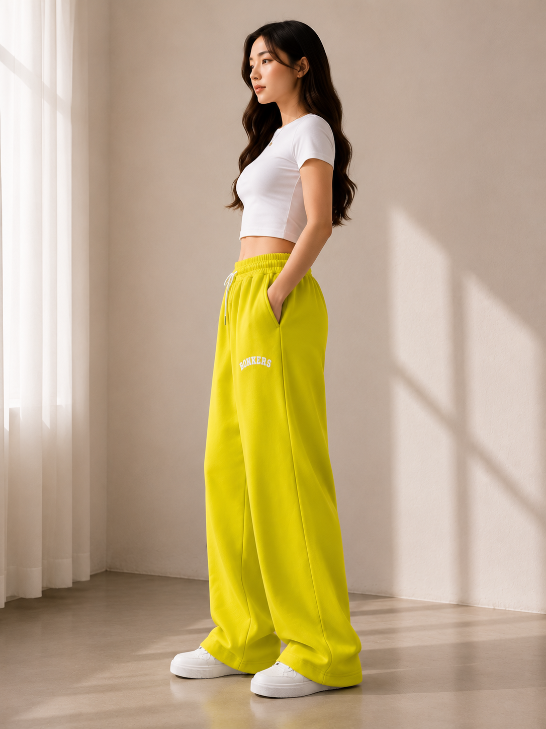Women’s Oversized Wide Leg Track Pants | High Waist Baggy Sweatpants with Pockets | Casual Lounge & Streetwear Trousers