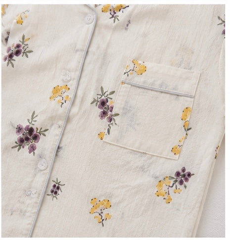 🌼 Ivory Bloom Premium Cotton Night Suit Set