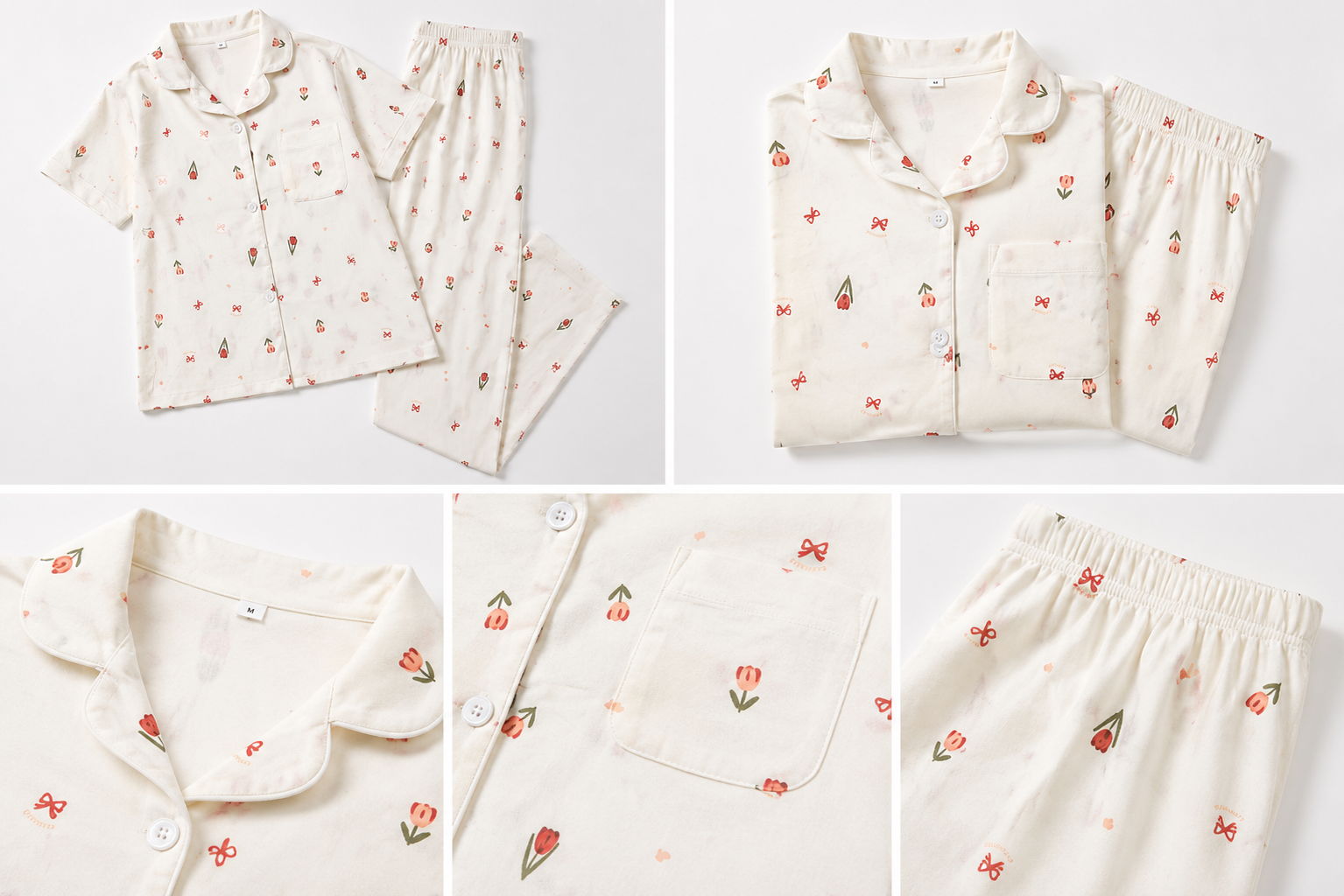🌷 Tulip Whisper Cotton Night Suit Set