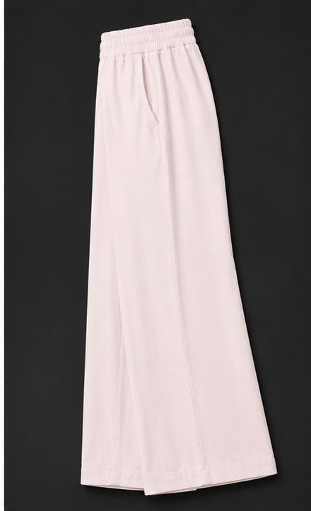 Women’s Relaxed Fit Wide-Leg Lounge Pants – Light Beige