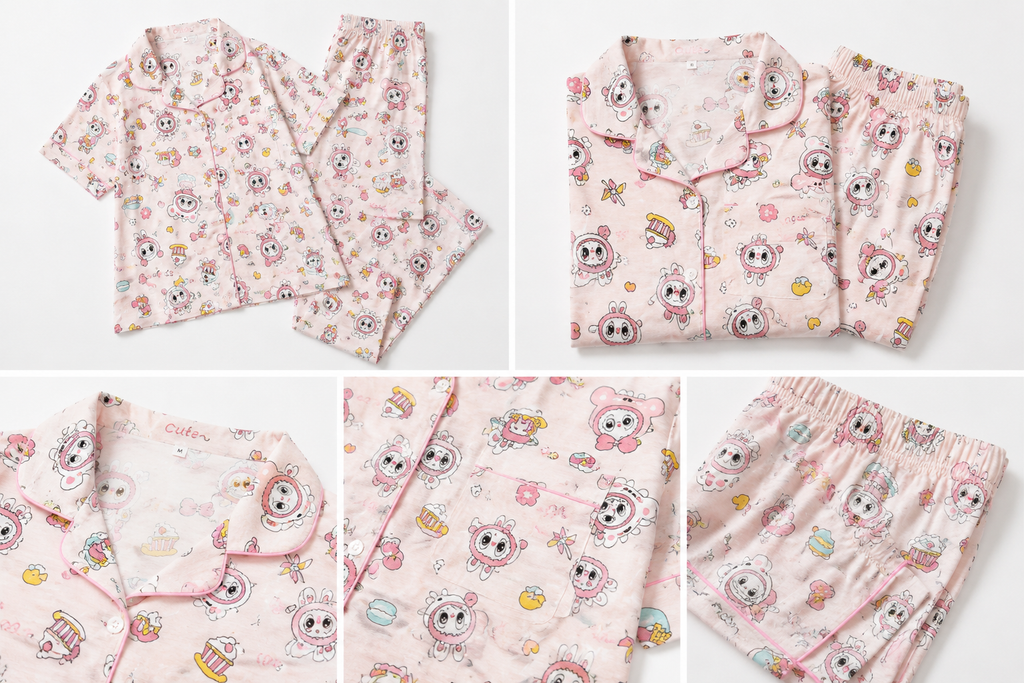 Dreamy Bunny Bliss Cotton 3 Piece Night Suit Set