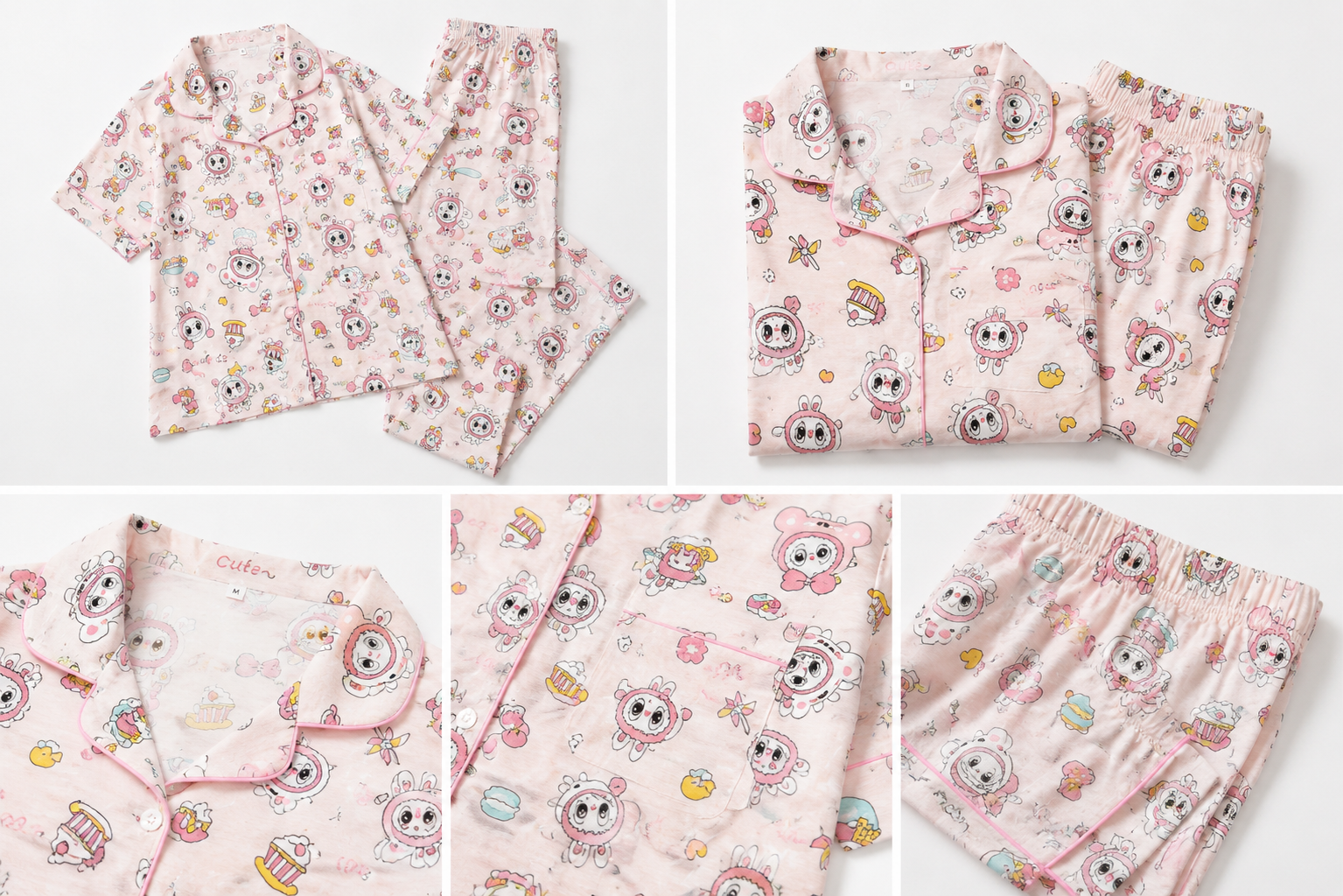 Dreamy Bunny Bliss Cotton 3 Piece Night Suit Set