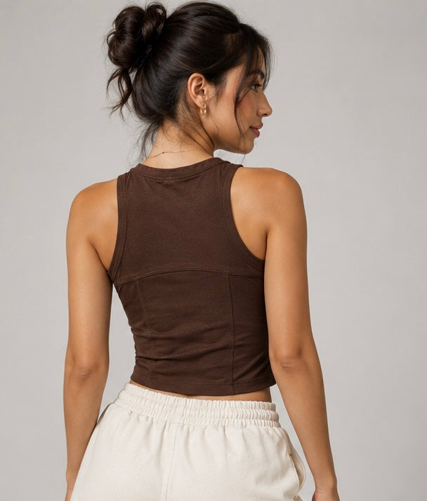 Angel Bliss Sleeveless Active Crop Top