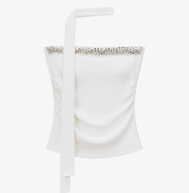 Luxe Crystal Edge Strapless Corset Top