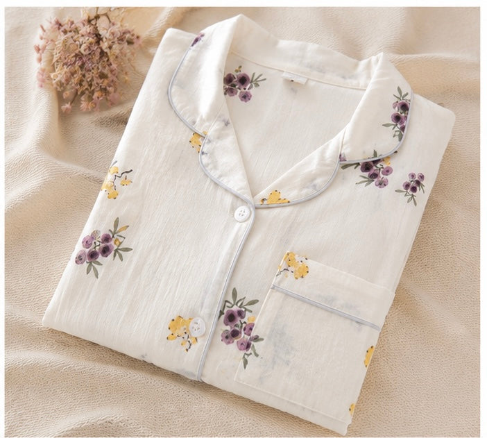 🌼 Ivory Bloom Premium Cotton Night Suit Set