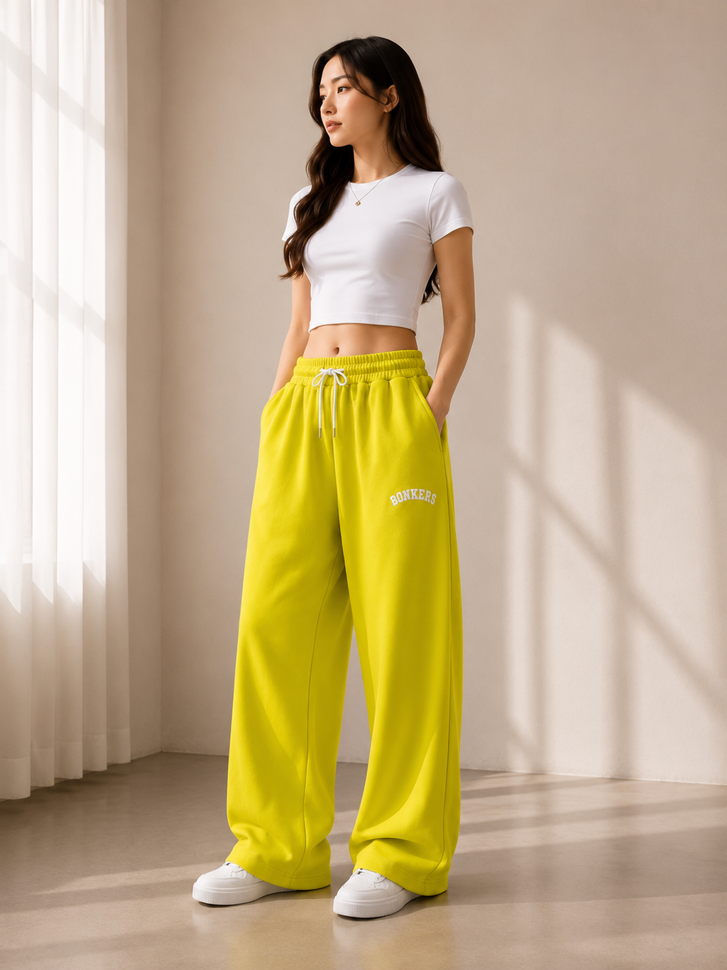 Women’s Oversized Wide Leg Track Pants | High Waist Baggy Sweatpants with Pockets | Casual Lounge & Streetwear Trousers