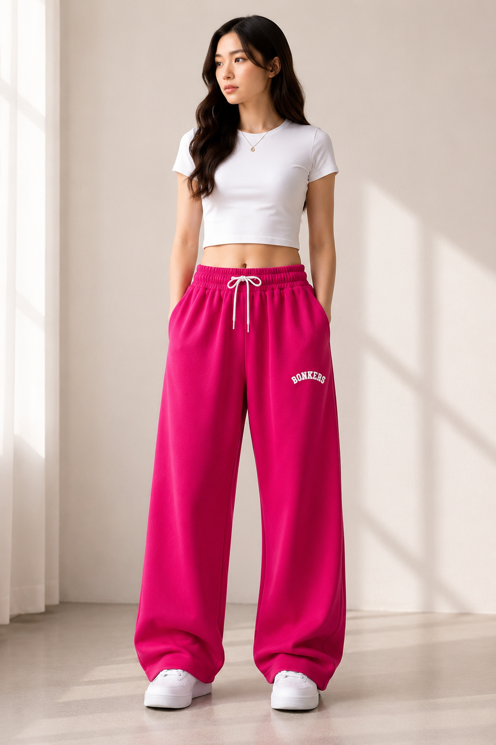 Women’s Oversized Wide Leg Track Pants | High Waist Baggy Sweatpants with Pockets | Casual Lounge & Streetwear Trousers