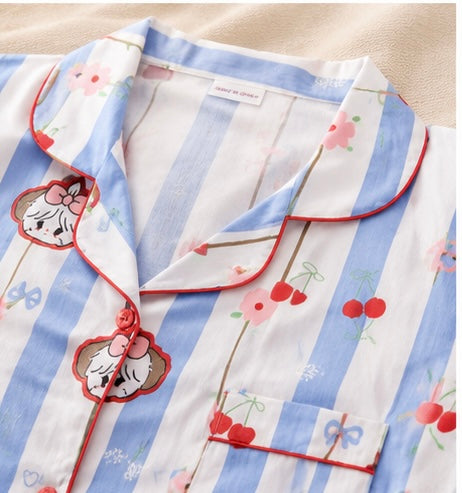🍒 Cherry Blossom Cutie Cotton Night Suit Set