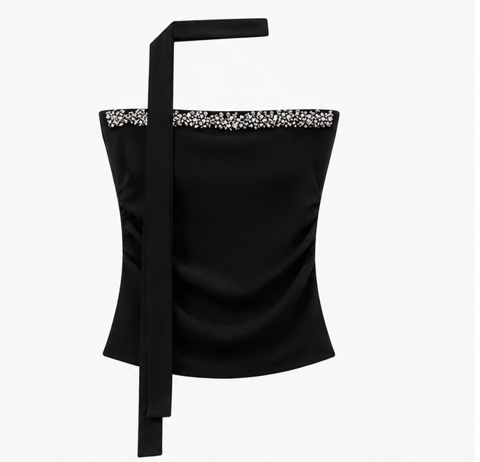 Luxe Crystal Edge Strapless Corset Top