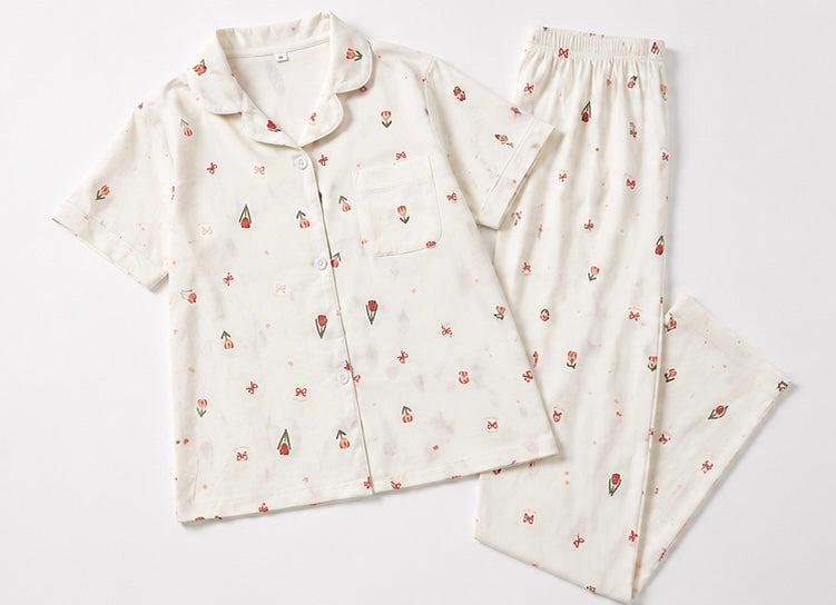 🌷 Tulip Whisper Cotton Night Suit Set