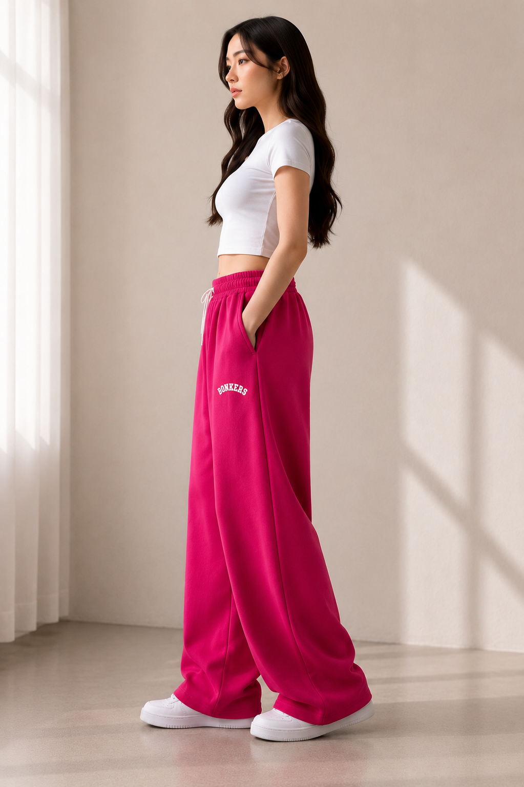 Women’s Oversized Wide Leg Track Pants | High Waist Baggy Sweatpants with Pockets | Casual Lounge & Streetwear Trousers