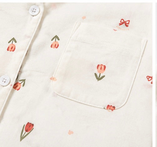 🌷 Tulip Whisper Cotton Night Suit Set