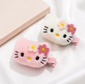 Kawaii Plush Kitty Hair Clips – Cute Cartoon Fur Hair Pins (Pack of 2)