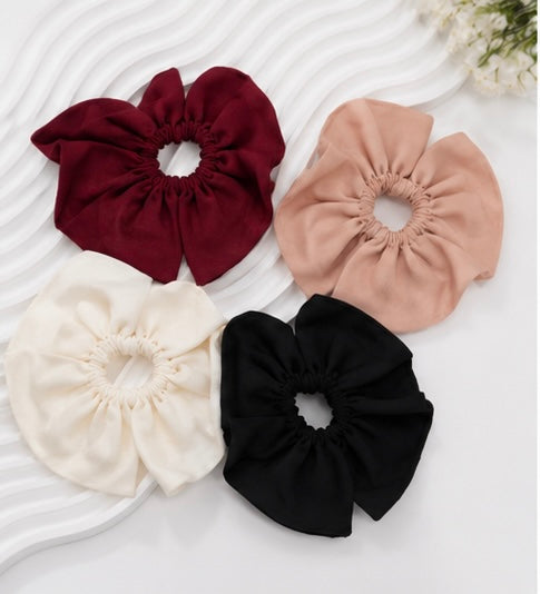Satin Bow Scrunchie Set – Premium Hair Accessories (Pack of 2)