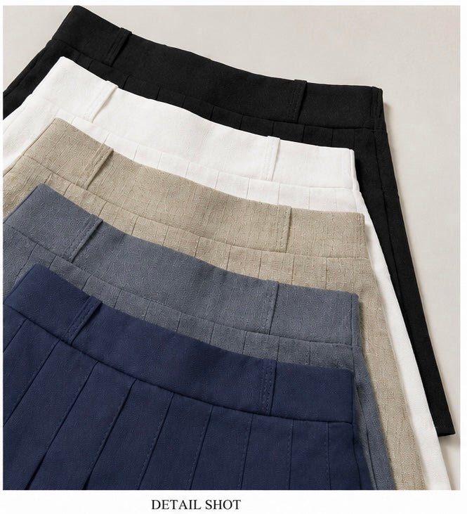 Women’s High Waist Pleated Mini Skirt | A-Line Tennis & Korean Style Skirt