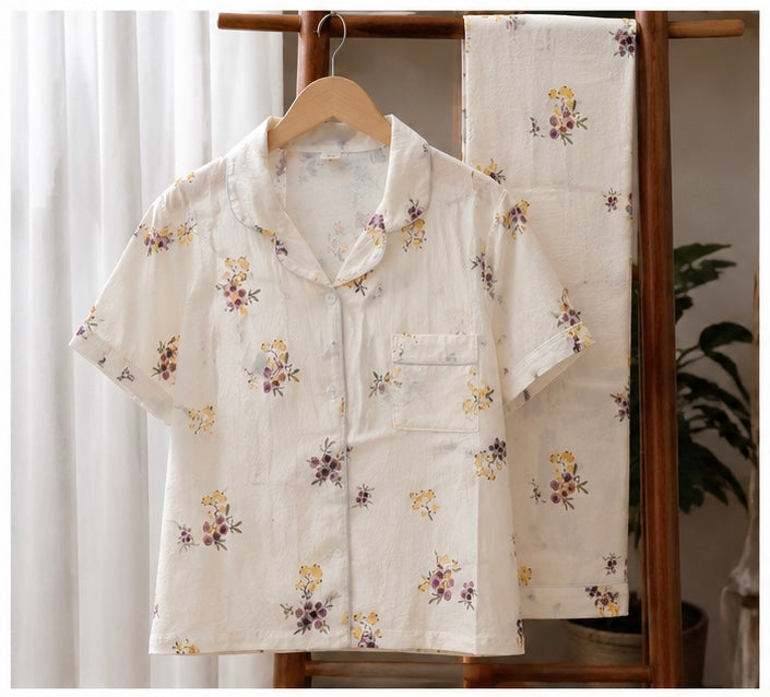 🌼 Ivory Bloom Premium Cotton Night Suit Set