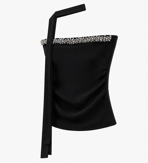 Luxe Crystal Edge Strapless Corset Top