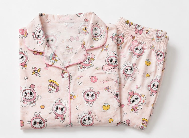 Dreamy Bunny Bliss Cotton 3 Piece Night Suit Set