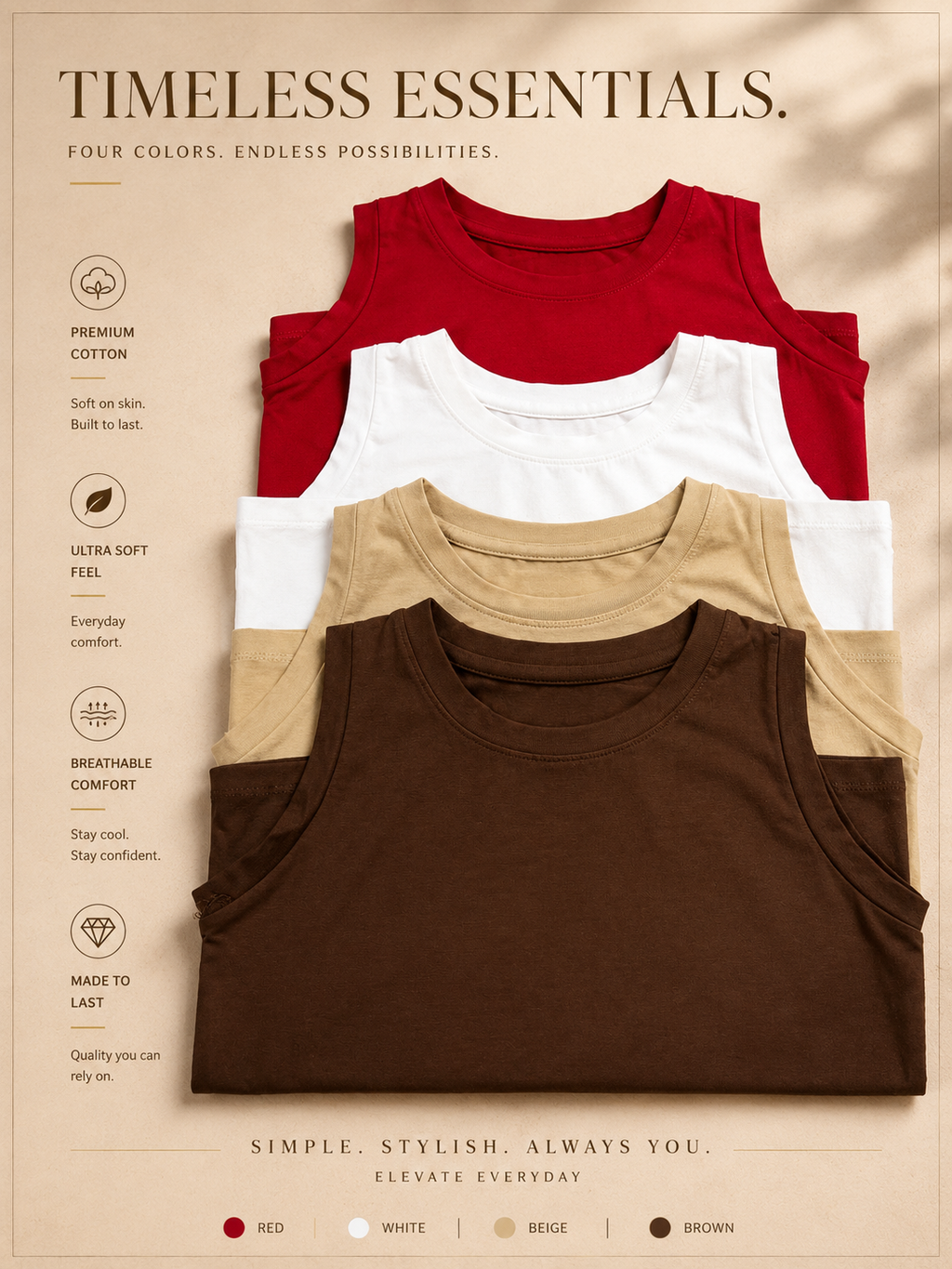 Women’s Premium Cotton Sleeveless Tank Top