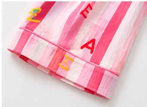 💖 Candy Stripe Dream Cotton Night Suit 3 Set