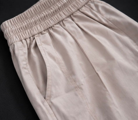 Women’s Relaxed Fit Wide-Leg Lounge Pants – Light Beige