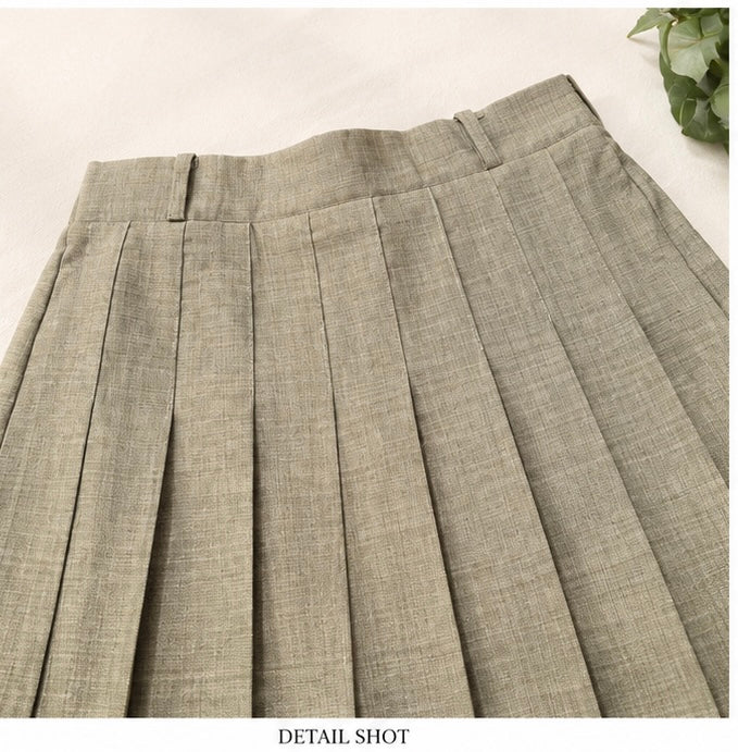Women’s High Waist Pleated Mini Skirt | A-Line Tennis & Korean Style Skirt
