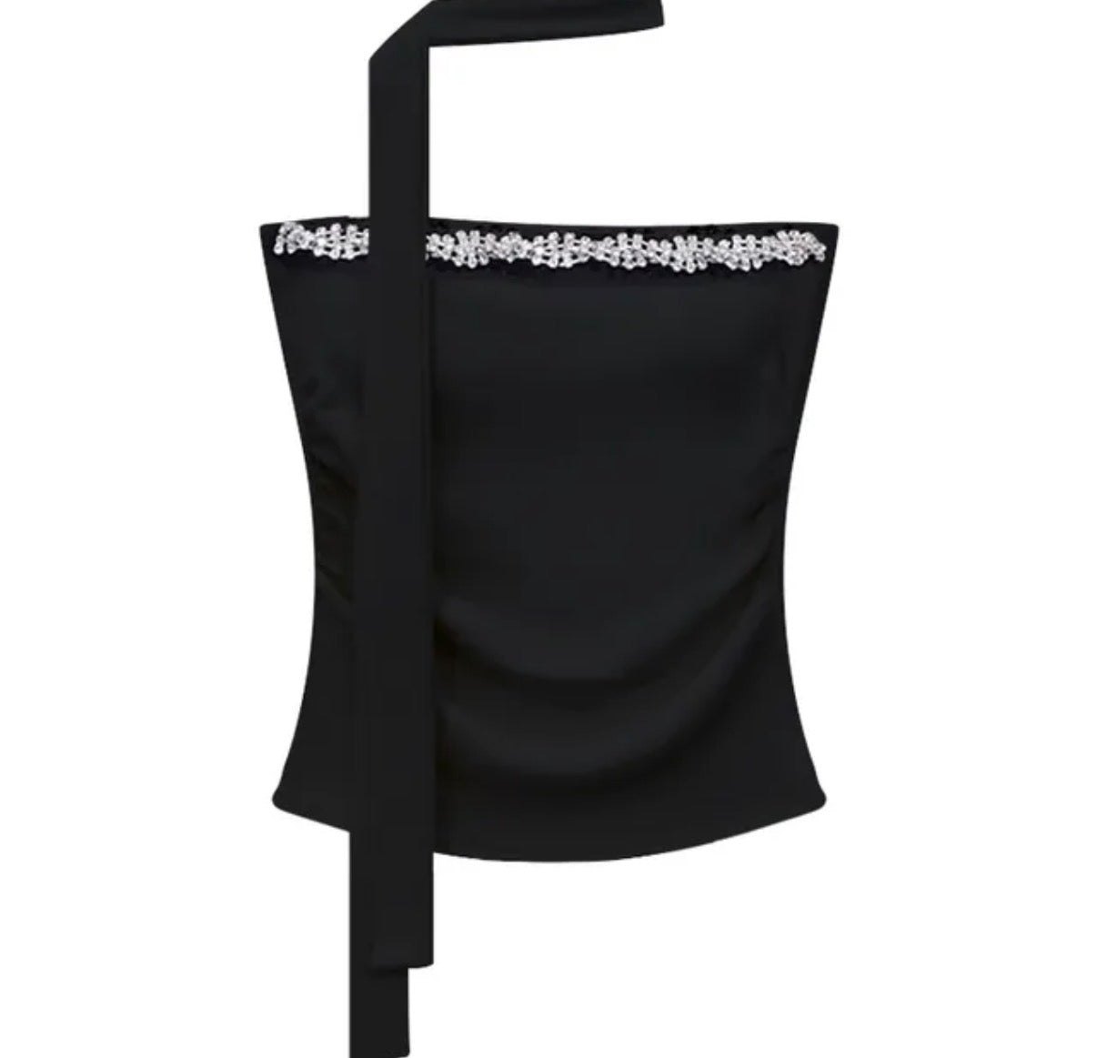 Luxe Crystal Edge Strapless Corset Top
