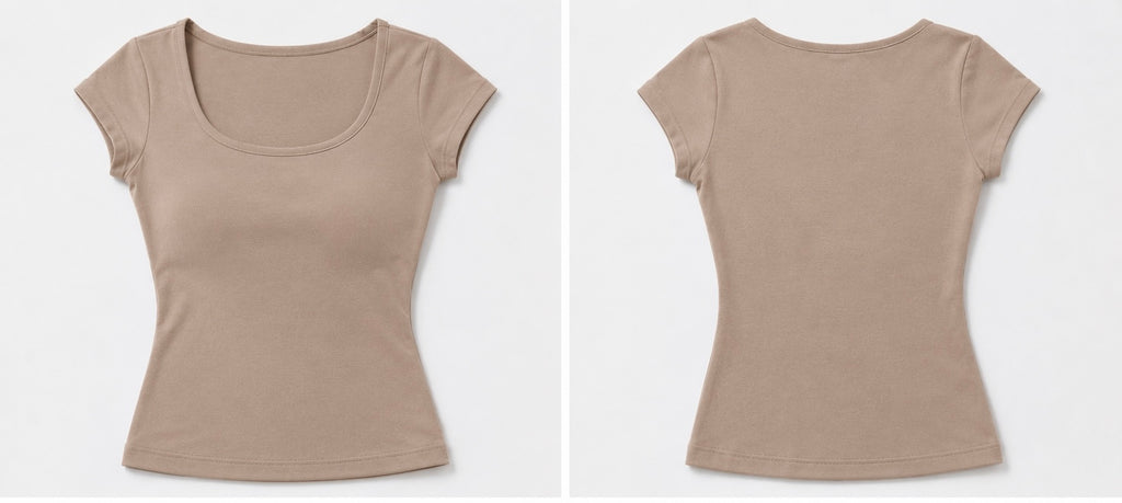 SculptFit Padded Scoop Neck T-Shirt