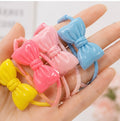 Candy Bow Hair Ties – Colorful Elastic Ponytail Holders (Pack of 4)